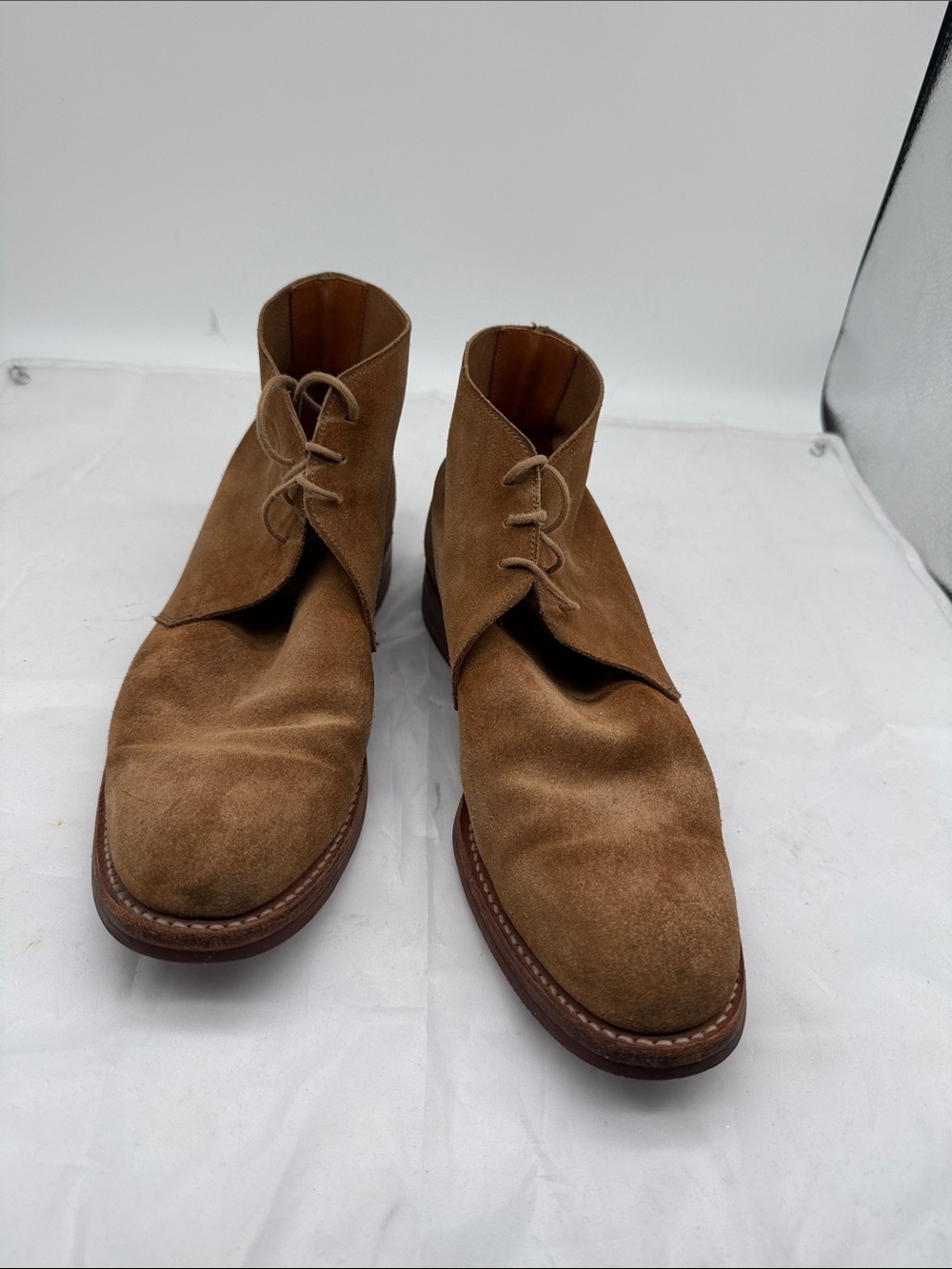 Crocket & Jones Men's Suede Chukka Boots in Tan - Casual Lace-Up Style